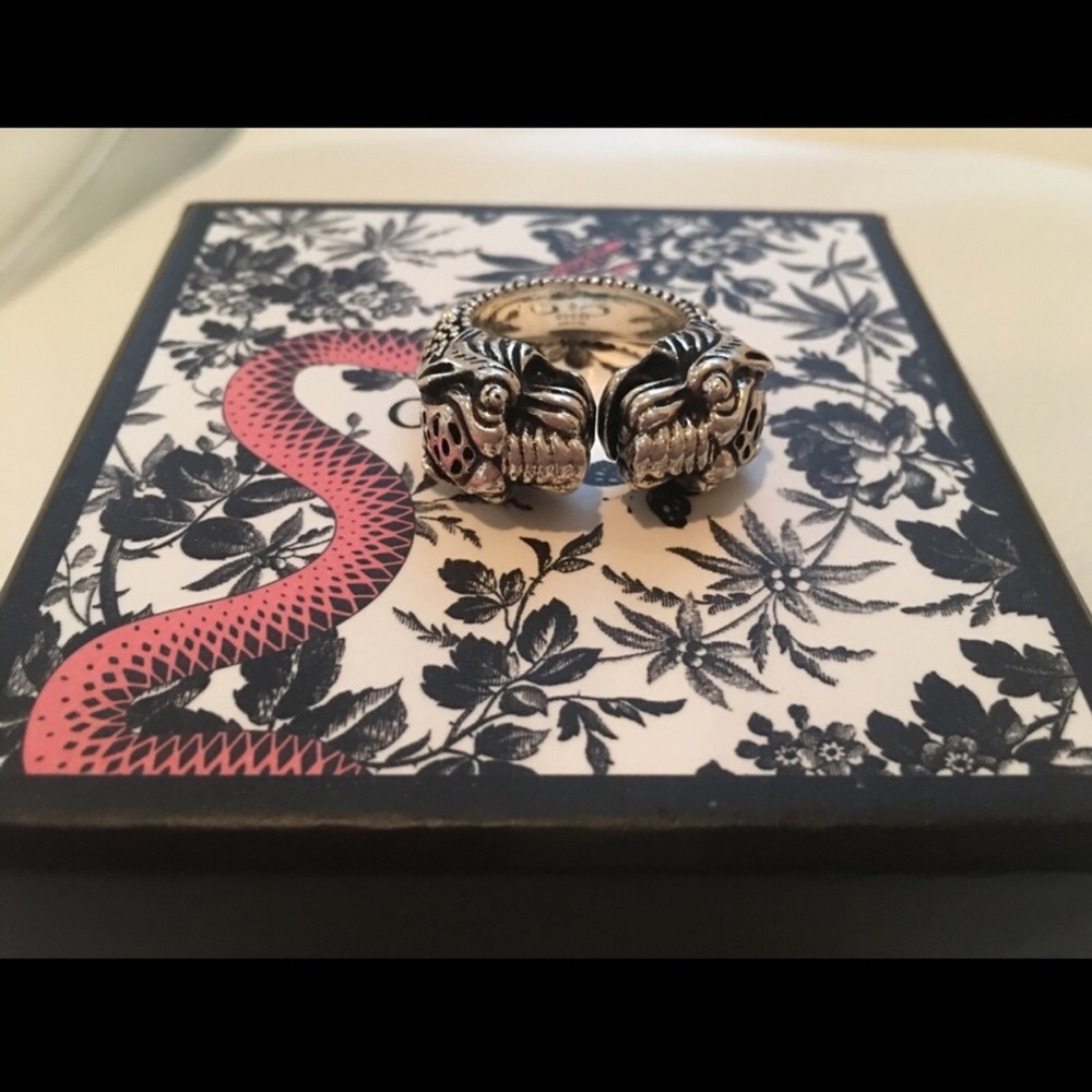 Gucci Double Tiger Head Ring